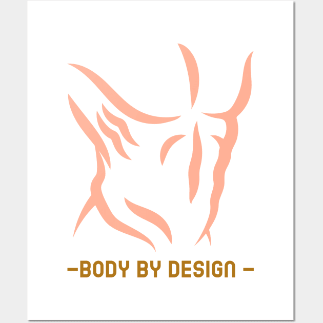 Body By Design - Men Wall Art by Just for Shirts and Grins